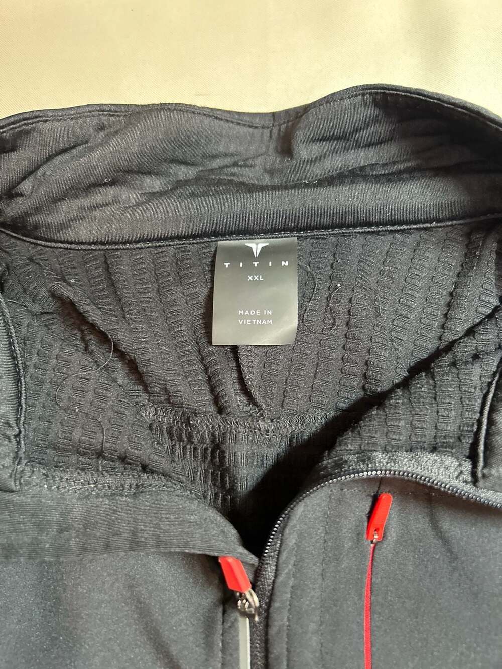 TITIN Quarter-Zip Performance Athletic Shirt Black XXL - Picture 3 of 5